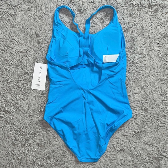 Athleta Malibu One Piece Swimsuit Blue M Medium L Large Petite New - Picture 5 of 8